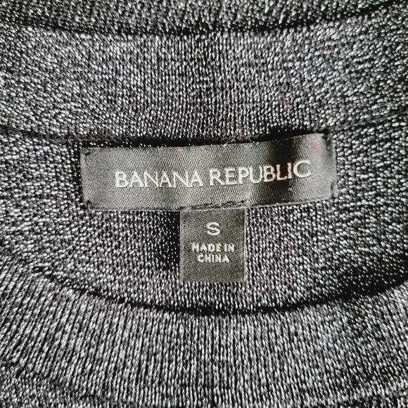 Banana Republic Black Metallic Sweater Dress - Picture 6 of 10